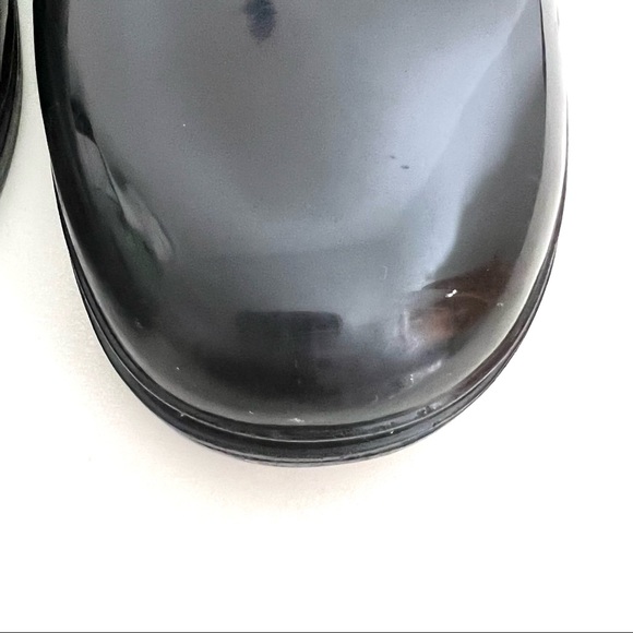 Womens Rain Boots Flat Heel Black PVC Size 9 Good Condition - Picture 10 of 10